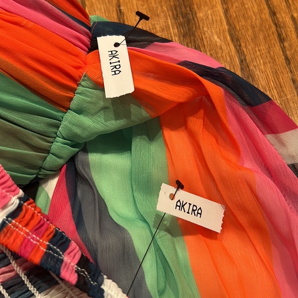 Akira Two Piece Set With Full Maxi Skirt & Matching Smocked Halter Blouse XL& 1X - Picture 12 of 13